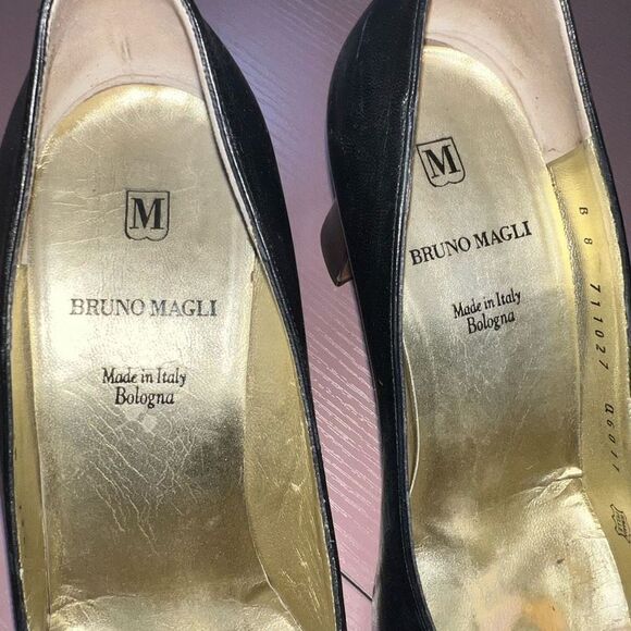 Bruno Magli classic black heels vintage Size 8 - Picture 3 of 6